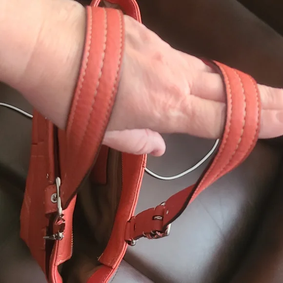Coach Women's Salmon Leather Hamilton Bag - Picture 8 of 14